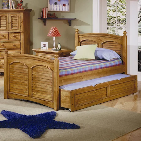 Full Poster Bed with Underbed Storage Trundle